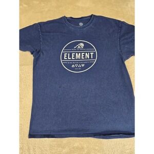 Element Mens T Shirt Large‎ L/G Navy Blue Graphic Print Short Sleeve